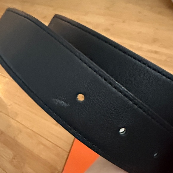 Hermes Leather Belt Silver and Black/Etain - Picture 5 of 8